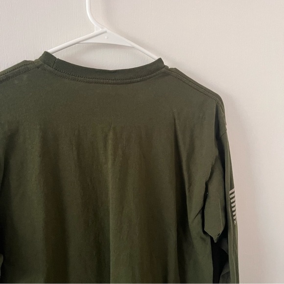Rags of Honor Don’t Tread on Me Green Long Sleeve Tee Made in USA Men’s Medium - Picture 8 of 9